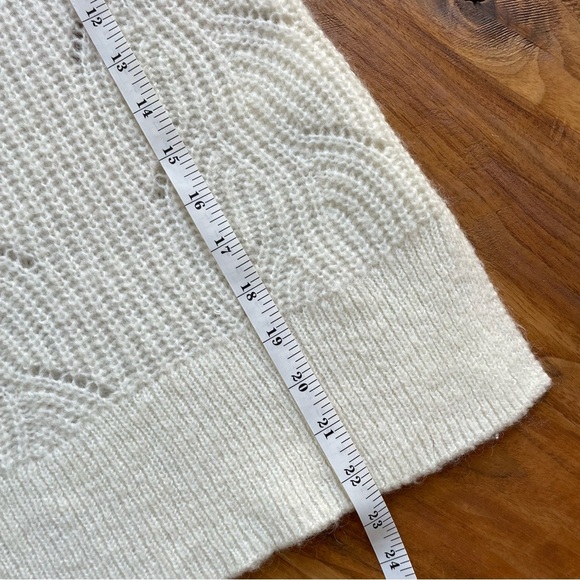 Boden Mohair Blend Cream Crewneck Classic Fisherman Cable Knit Sweater Hadley - Picture 11 of 12